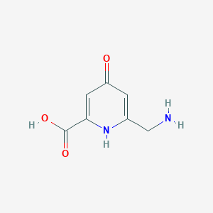 molecular formula C7H8N2O3 B15367869 6-(Aminomethyl)-4-oxo-1,4-dihydropyridine-2-carboxylic acid CAS No. 736110-81-9