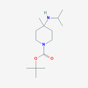 molecular formula C14H28N2O2 B15367908 tert-Butyl 4-(isopropylamino)-4-methylpiperidine-1-carboxylate 