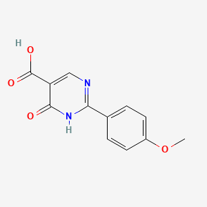 molecular formula C12H10N2O4 B15367942 2-(4-Methoxyphenyl)-6-oxo-1,6-dihydropyrimidine-5-carboxylic acid CAS No. 56406-28-1