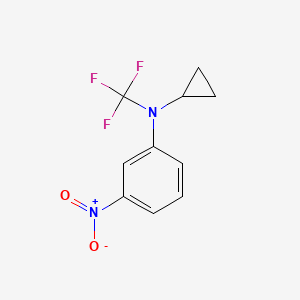molecular formula C10H9F3N2O2 B15367953 N-cyclopropyl-3-nitro-N-(trifluoromethyl)aniline 