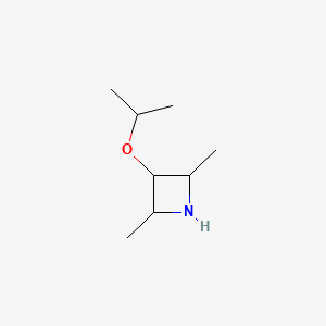 molecular formula C8H17NO B15367957 3-Isopropoxy-2,4-dimethyl-azetidine 