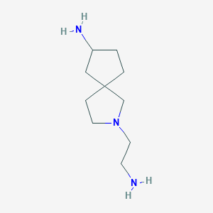 molecular formula C10H21N3 B15367961 2-(2-Aminoethyl)-2-azaspiro[4.4]nonan-7-amine 