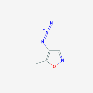 molecular formula C4H4N4O B15368012 4-Azido-5-methyl-1,2-oxazole CAS No. 87988-95-2