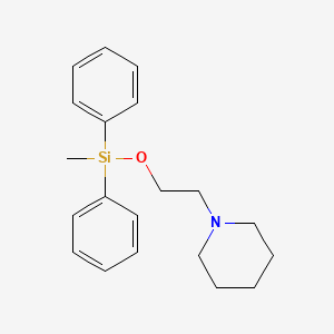 molecular formula C20H27NOSi B15368107 Piperidine, 1-(2-((diphenylmethylsilyl)oxy)ethyl)- CAS No. 62393-18-4