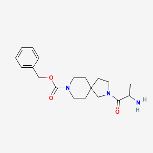 molecular formula C19H27N3O3 B15368137 Benzyl 2-(2-aminopropanoyl)-2,8-diazaspiro[4.5]decane-8-carboxylate 