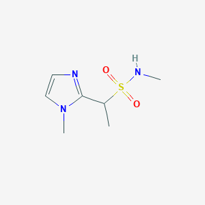 molecular formula C7H13N3O2S B15368166 N-methyl-1-(1-methyl-1H-imidazol-2-yl)ethanesulfonamide 