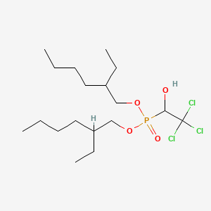 molecular formula C18H36Cl3O4P B15368186 Bis(2-ethylhexyl) 2,2,2-trichloro-1-hydroxyethanephosphonate CAS No. 63950-92-5