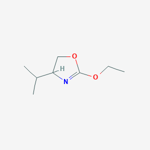 molecular formula C8H15NO2 B15368504 Oxazole, 2-ethoxy-4,5-dihydro-4-(1-methylethyl)- 