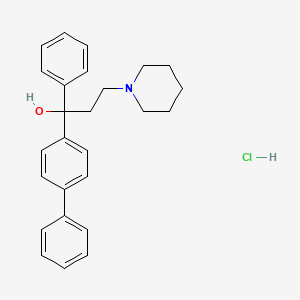 molecular formula C26H30ClNO B15368546 alpha-(4-Biphenylyl)-alpha-phenyl-1-piperidinepropanol hydrochloride CAS No. 50910-35-5