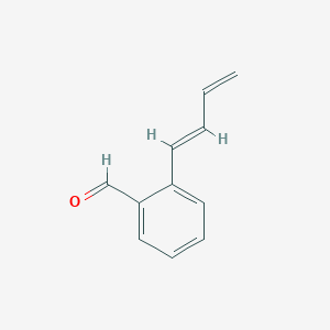 molecular formula C11H10O B15368695 Benzaldehyde, 2-(1E)-1,3-butadienyl- 