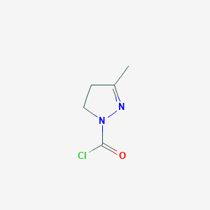 molecular formula C5H7ClN2O B15368727 3-Methyl-4,5-dihydro-1H-pyrazole-1-carbonyl chloride CAS No. 89662-67-9