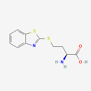 molecular formula C11H12N2O2S2 B15368756 S-2-Benzothiazolyl-L-homocysteine 