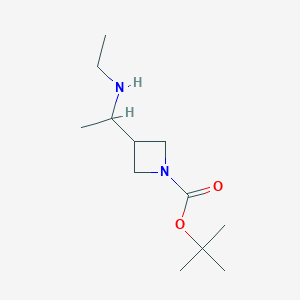 molecular formula C12H24N2O2 B15368821 tert-Butyl 3-(1-(ethylamino)ethyl)azetidine-1-carboxylate 