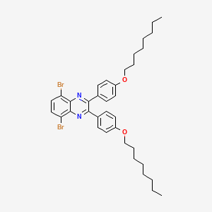 molecular formula C36H44Br2N2O2 B15368964 5,8-Dibromo-2,3-bis(4-(octyloxy)phenyl)quinoxaline 