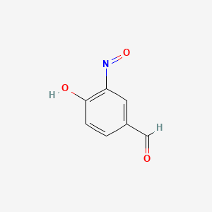 molecular formula C7H5NO3 B15368975 4-Hydroxy-3-nitrosobenzaldehyde CAS No. 57350-38-6