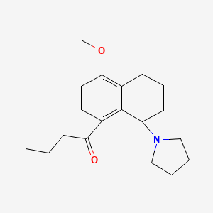 molecular formula C19H27NO2 B15368982 Naphthalene, 1,2,3,4-tetrahydro-8-butyryl-5-methoxy-1-(1-pyrrolidinyl)- CAS No. 63886-62-4