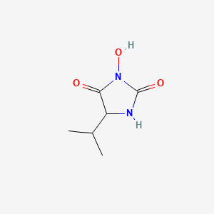molecular formula C6H10N2O3 B15369008 3-Hydroxy-5-isopropyl hydantoin CAS No. 56775-98-5