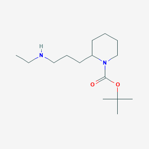 molecular formula C15H30N2O2 B15369042 tert-Butyl 2-(3-(ethylamino)propyl)piperidine-1-carboxylate 