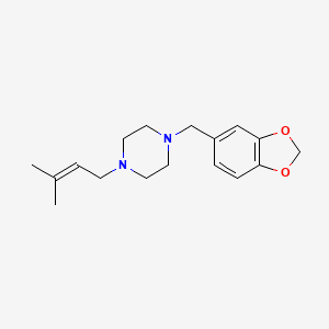 molecular formula C17H24N2O2 B15369075 Piperazine, 1-(3-methyl-2-butenyl)-4-(3,4-methylenedioxybenzyl)- CAS No. 55436-39-0