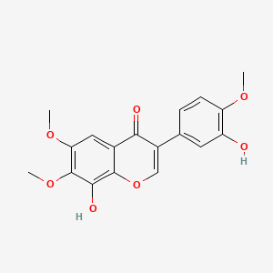 molecular formula C18H16O7 B15369083 3',8-Dihydroxy-4',6,7-trimethoxyisoflavone CAS No. 57800-11-0