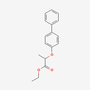 molecular formula C17H18O3 B15369089 Ethyl 2-(4-phenylphenoxy)propanoate 