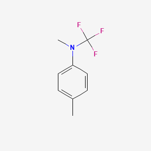 molecular formula C9H10F3N B15369100 N,4-dimethyl-N-(trifluoromethyl)aniline 