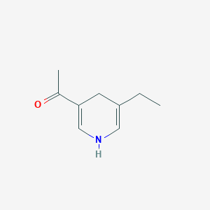 molecular formula C9H13NO B15369126 Ethanone, 1-(5-ethyl-1,4-dihydro-3-pyridinyl)- CAS No. 42972-53-2