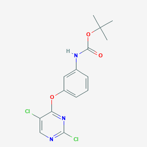 molecular formula C15H15Cl2N3O3 B15369158 Tert-butyl 3-(2,5-dichloropyrimidin-4-yloxy)phenylcarbamate 