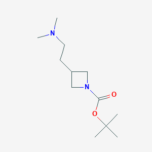 molecular formula C12H24N2O2 B15369204 tert-Butyl 3-(2-(dimethylamino)ethyl)azetidine-1-carboxylate 