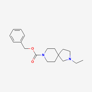 molecular formula C18H26N2O2 B15369229 Benzyl 2-ethyl-2,8-diazaspiro[4.5]decane-8-carboxylate 