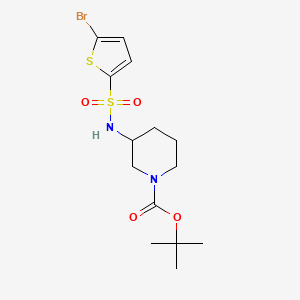 molecular formula C14H21BrN2O4S2 B15369244 tert-Butyl 3-(5-bromothiophene-2-sulfonamido)piperidine-1-carboxylate 