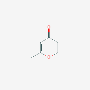 molecular formula C6H8O2 B15369255 2-Methyl-5,6-dihydro-4-pyrone CAS No. 22697-33-2