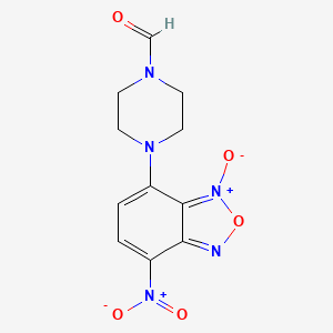 molecular formula C11H11N5O5 B15369284 1-Piperazinecarboxaldehyde, N-oxide CAS No. 61785-55-5