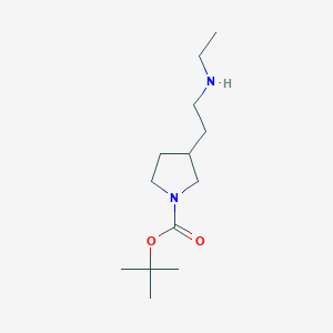 molecular formula C13H26N2O2 B15369319 tert-Butyl 3-(2-(ethylamino)ethyl)pyrrolidine-1-carboxylate 