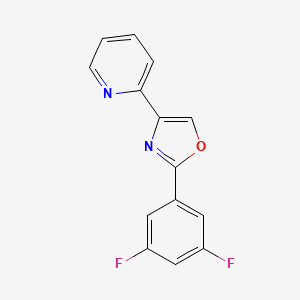 molecular formula C14H8F2N2O B15369375 Pyridine, 2-[2-(3,5-difluorophenyl)-4-oxazolyl]- CAS No. 502422-36-8