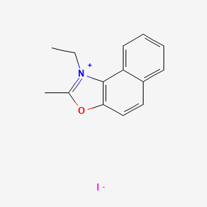 molecular formula C14H14INO B15369869 Naphth[1,2-d]oxazolium, 1-ethyl-2-methyl-, iodide CAS No. 52299-73-7