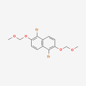 molecular formula C14H14Br2O4 B15370153 1,5-Dibromo-2,6-bis(methoxymethoxy)naphthalene 