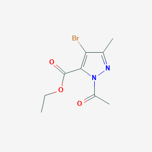 molecular formula C9H11BrN2O3 B15370190 Ethyl 1-acetyl-4-bromo-3-methyl-1h-pyrazole-5-carboxylate 