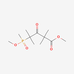 molecular formula C11H21O5P B15370448 Pentanoic acid, 4-(methoxymethylphosphinyl)-2,2,4-trimethyl-3-oxo-, methyl ester CAS No. 32674-72-9