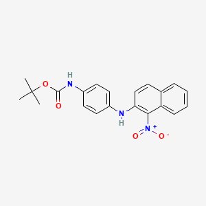 molecular formula C21H21N3O4 B15370569 1-Nitro-2-(4-tertbutoxycarbonylaminophenyl)aminonaphthalene 