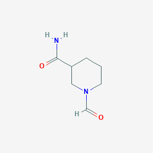 molecular formula C7H12N2O2 B153706 1-Formylpiperidine-3-carboxamide CAS No. 130250-55-4