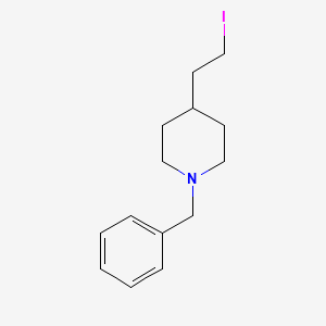 molecular formula C14H20IN B15370883 1-Benzyl-4-(2-iodoethyl)piperidine 