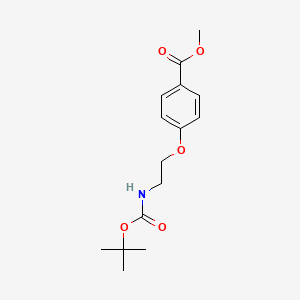 molecular formula C15H21NO5 B15371062 Methyl 4-(2-((tert-butoxycarbonyl)amino)ethoxy)benzoate 