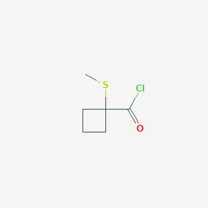 molecular formula C6H9ClOS B15371090 1-(Methylsulfanyl)cyclobutane-1-carbonyl chloride CAS No. 35120-21-9