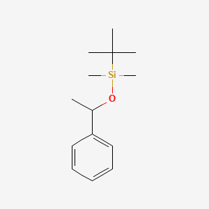 molecular formula C14H24OSi B15371108 Silane, (1,1-dimethylethyl)dimethyl(1-phenylethoxy)- CAS No. 92976-56-2