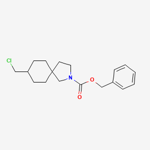 molecular formula C18H24ClNO2 B15371125 Benzyl 8-(chloromethyl)-2-azaspiro[4.5]decane-2-carboxylate 