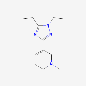 molecular formula C12H20N4 B15371203 5-(1,5-Diethyl-1H-1,2,4-triazol-3-yl)-1-methyl-1,2,3,6-tetrahydropyridine 