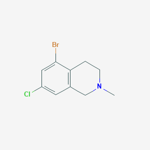 molecular formula C10H11BrClN B15371234 5-Bromo-7-chloro-2-methyl-1,2,3,4-tetrahydroisoquinoline 