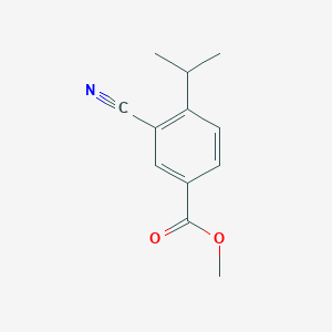 molecular formula C12H13NO2 B15371261 Methyl 3-cyano-4-isopropylbenzoate 