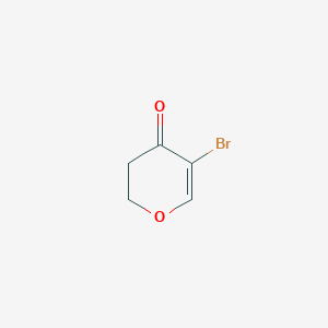 molecular formula C5H5BrO2 B15371293 5-Bromo-2,3-dihydro-4H-pyran-4-one 